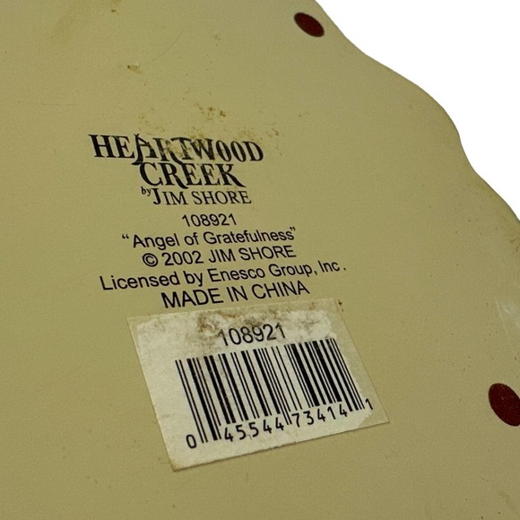 2002 Heartwood Creek Angel of Gratefulness Jim Shore Statue Angel With Flowers - Picture 7 of 8